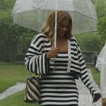 Robyn’s stripe strapless dress on The Real Housewives of Potomac