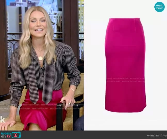 Roland Mouret Salway Skirt worn by Kelly Ripa on Live with Kelly and Mark