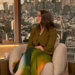 Sara Bareilles’s tie dye pleated skirt on The Drew Barrymore Show