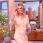 Sara’s textured button front sweater dress on The View