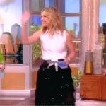 Sara’s black ruffle metallic skirt on The View