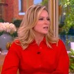 Sara’s red button down peplum shirt on The View