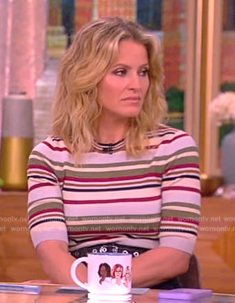 Sara's stripe ribbed top on The View