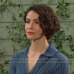 Sarah’s blue ribbed polo dress on Days of our Lives