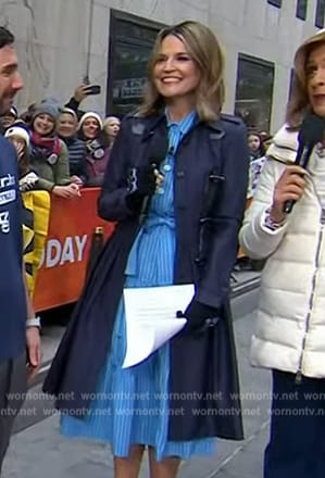 Savannah’s navy trench coat on Today