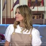 Savannah’s white eyelet puff sleeve top on Today