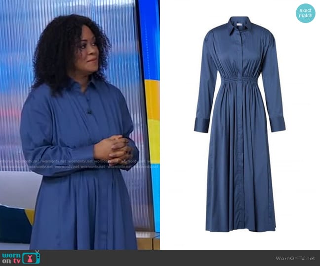 Scanlan Theodore Poplin Shirt Dress worn by Ericka Sóuter on Good Morning America