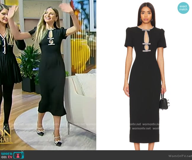 Self Portrait Crepe Diamante Midi Dress worn by Jac Vanek on Tamron Hall Show