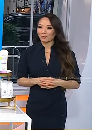 Shanley Chien’s navy shirtdress on Today