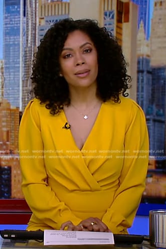 Shirleen’s yellow wrap dress on Good Morning America