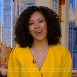 Shirleen’s yellow wrap dress on Good Morning America