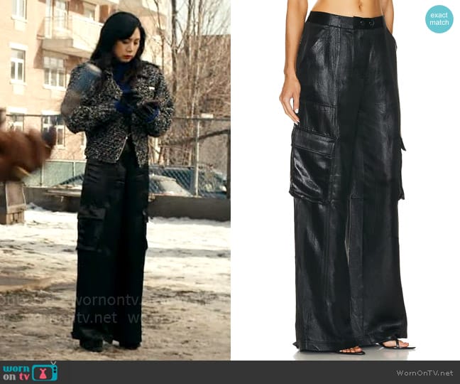 Simkhai Beatriz Cargo Pants worn by Melody Bayani (Liza Lapira) on The Equalizer