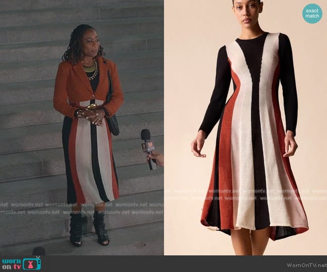 St. Roche Highline Knitted Midi Dress worn by Malika Williams (Zuri Adele) on Good Trouble