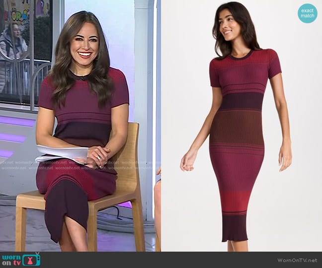  Colleen Dress in Syrah Blend Staud worn by Kaylee Hartung on Today