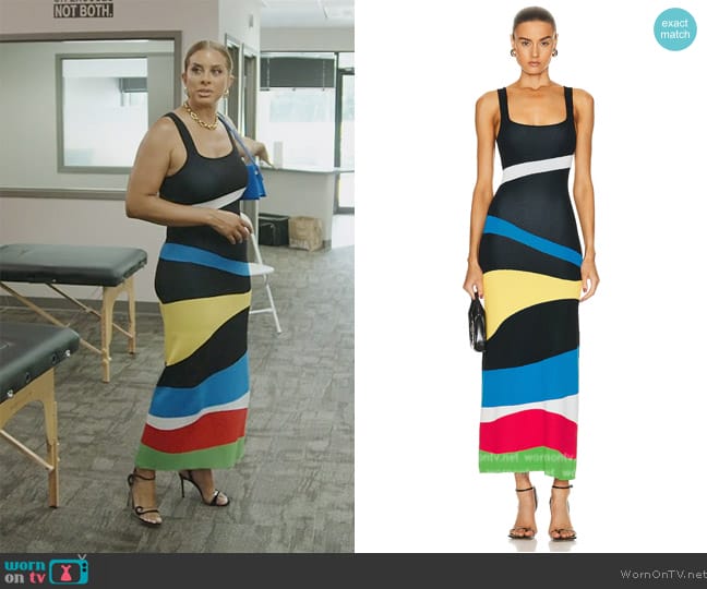 Staud Katie Dress worn by Robyn Dixon on The Real Housewives of Potomac