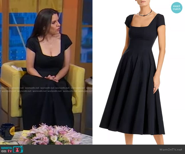 Staud Wells Midi Dress worn by Kate Gibson on Good Morning America