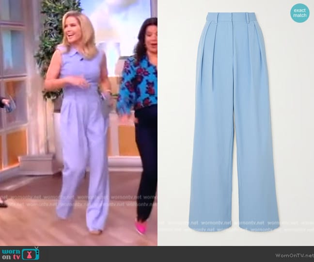 Staud Luisa Pleated Wide-Leg Pants worn by Sara Haines on The View