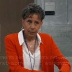 Stella’s red cardigan on General Hospital