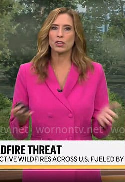 Stephanie Abrams' pink blazer dress on CBS Mornings