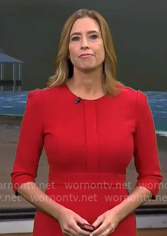 Stephanie Abrams' red dress on CBS Mornings