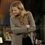 Summer’s plaid blazer on The Young and the Restless