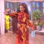 Sunny’s orange tie dye dress on The View