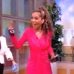 Sunny’s pink drape front dress on The View