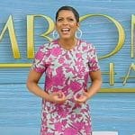 Tamron’s floral print midi dress on Tamron Hall Show