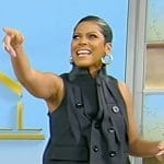 Tamron’s double breasted sleeveless coat on Tamron Hall Show