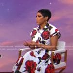 Tamron Hall’s white rose print dress on Good Morning America