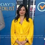 Dr. Tara Narula's yellow tie front dress on Today