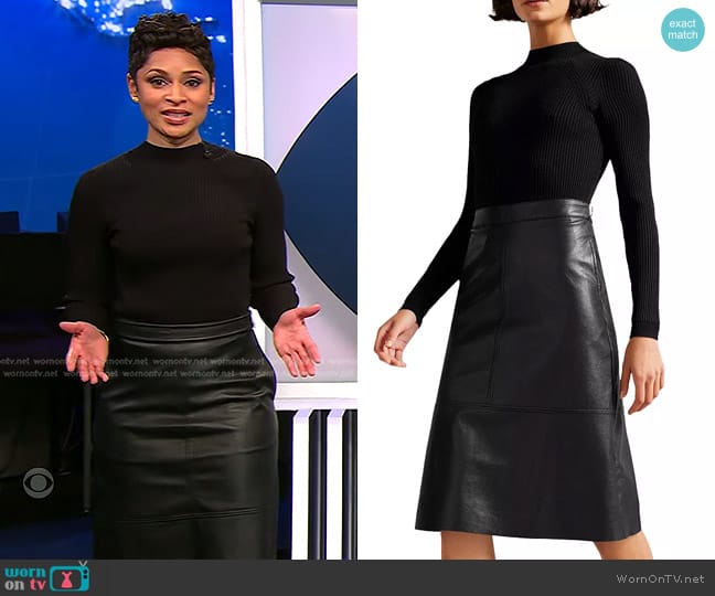 Ted Baker Alltaa Dress worn by Jericka Duncan on CBS Evening News