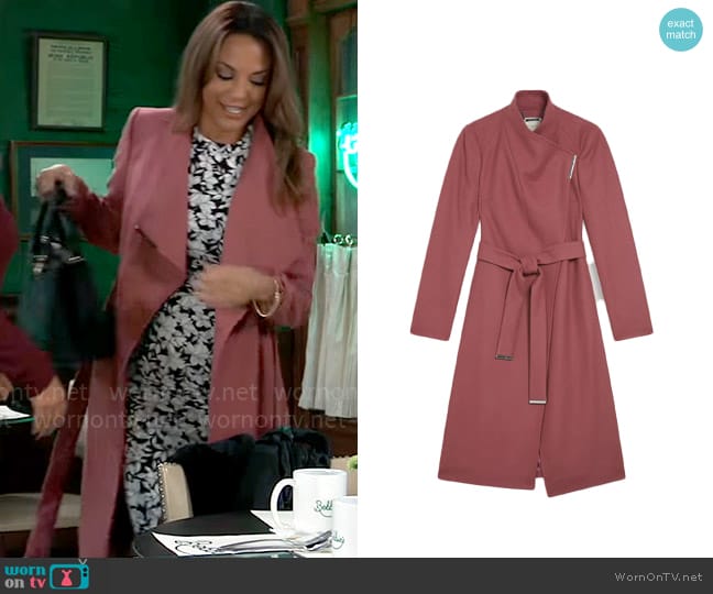 Ted Baker Rose Coat worn by Natalia (Eva LaRue) on General Hospital