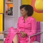 Tembi Locke’s pink ruffle shirtdress on Today