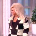 Theresa Caputo’s black and white check blazer on The View