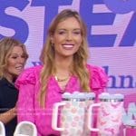 Tori Gerbig’s pink ruffle blouse on Good Morning America