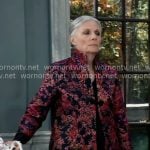 Tracy’s floral jacquard jacket on General Hospital