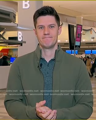 Trevor Ault's green zip jacket on Good Morning America