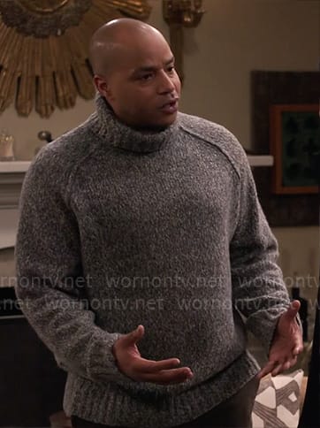 Trey's grey turtleneck on Extended Family