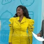 Valerie Agyeman’s yellow puff sleeve blazer on Today