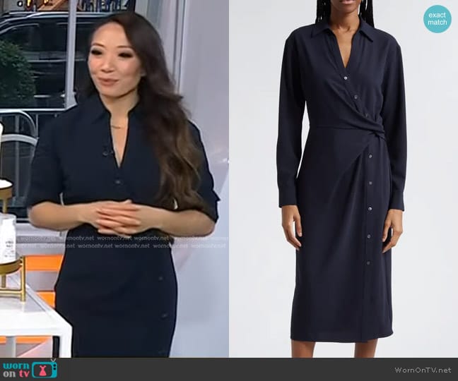 Veronica Beard Wright Long Sleeve Dress worn by Shanley Chien on Today