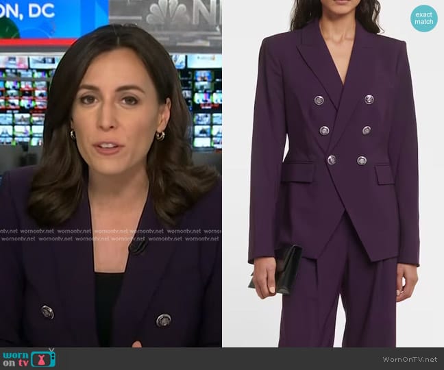 Veronica Beard Miller Dickey Jacket worn by Hallie Jackson on NBC News Daily