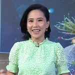 Vicky’s green eyelet top on Today