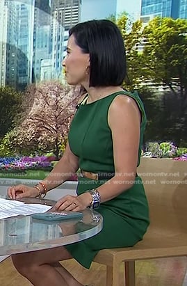 Vicky's green sleeveless mini dress on Today