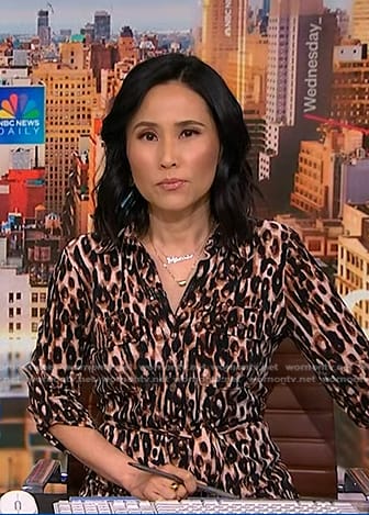 Vicky's leopard shirtdress on NBC News Daily