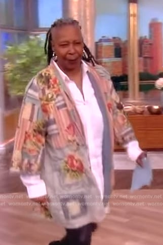 Whoopi's patchwork cardigan on The View