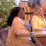 Whoopi’s yellow embroidered kimono on The View