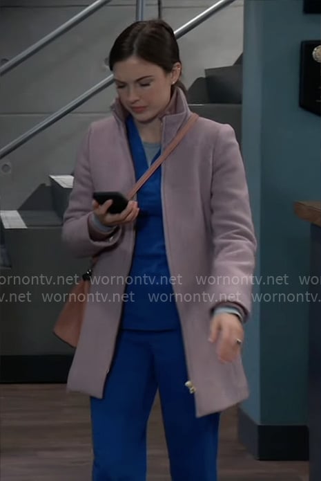 Willow's purple coat on General Hospital