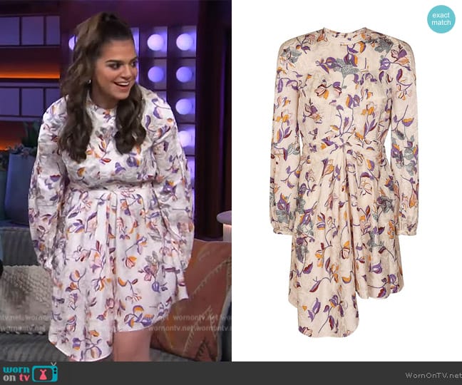 Zadig and Voltaire Floral patterned dress worn by Mayan Lopez on The Kelly Clarkson Show