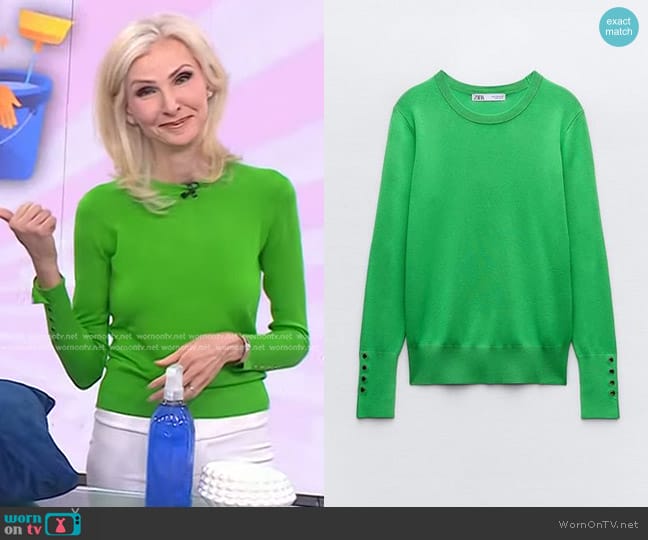 Zara Basic Sweater worn by Lora McLaughlin Peterson on Today